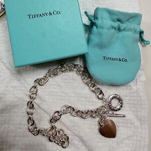 Tiffany & Co. Silver Heart Toggle Necklace